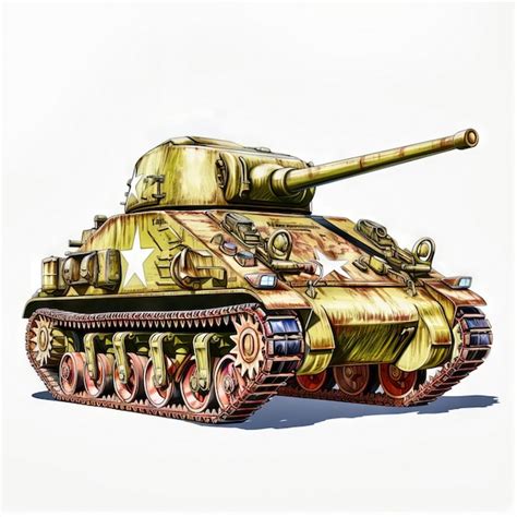 Premium Photo Abstract World War 2 Sherman Tank Illustration A