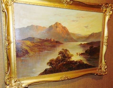 Antiques Atlas Fejamieson Oil Painting Loch Awe And Kilchurn Castle