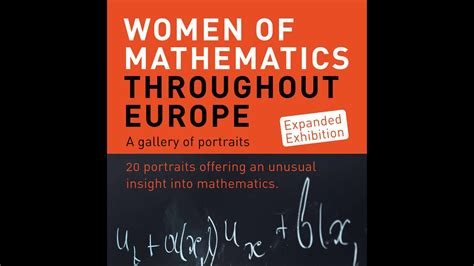 Women Of Mathematics Throughout Europe A Gallery Of Portraits Youtube