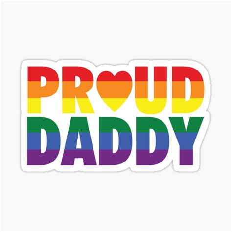 Pegatina Orgulloso Papá LGBT Orgullo Gay Orgullo Día del Padre de BUBLTEES Redbubble