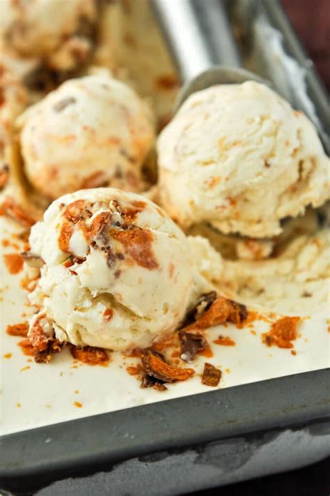 No Churn Butterfinger Ice Cream Recipe Home Cooked Harvest