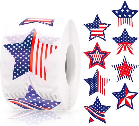 Amazon Patriotic Label 500 Pcs 4th Of July Stickers 1 5 Inch