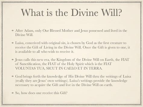 The Gift of Living in the Divine Will in the Writings of Luisa Piccar…