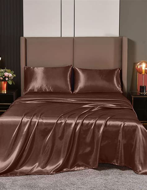 Silk Satin Sheets Set Silk Satin Fitted Sheet Silk Satin Flat Sheet