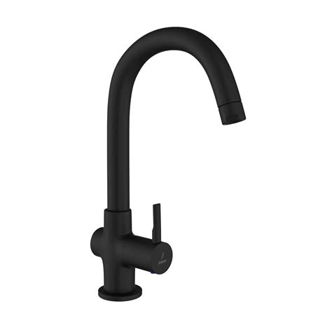 Florentine Prime Swivel Spout Black Matt Pillar Table Sink Tap In