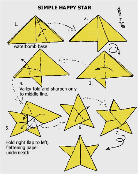 Easy Origami Star Instructions