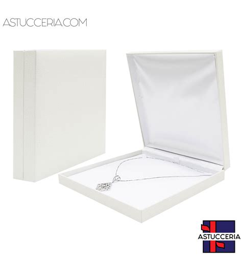 Astucci Per Gioielli Linea Roma X X Mm Pezzi Collana Bianco