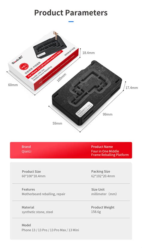 Qianli In Double Side Reballing Middle Frame Reballing Platform