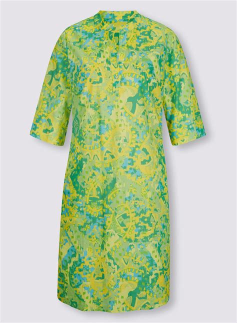 heine Druck-Kleid in limone-aqua-bedruckt | heine
