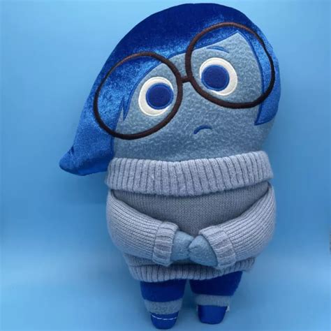 Disney Store Inside Out Sadness Blue Girl Pixar Stuffed Plush Doll