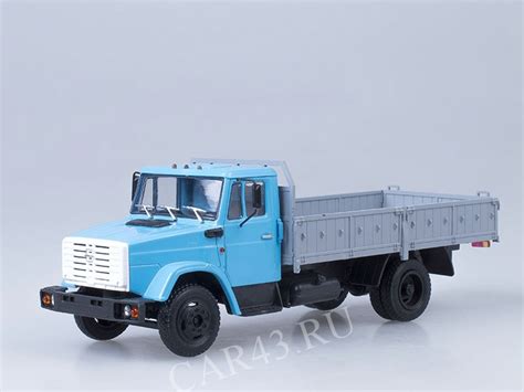 ЗИЛ-4331 бортовой (голубой/серый) Масштабная модель автомобиля 1:43