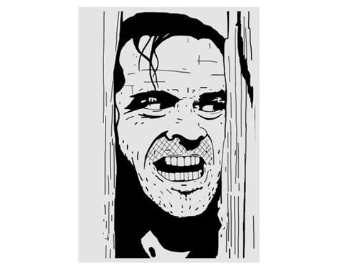 The Shining Here S Johnny Jack Nicholson Stanley Etsy Here S Johnny