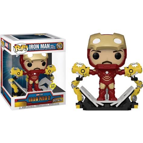 Iron Man Iron Man Mkiv With Gantry Glow In The Dark Deluxe Funko