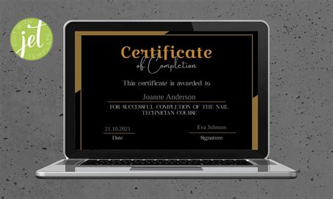 Editable Certificate of Completion Template Printable Instant - Etsy