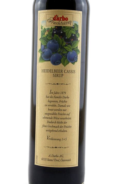 Heidelbeer Cassis Sirup Ml Darbo Fruchtspezialit Ten Karadarsh