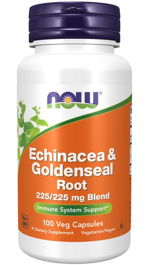 Echinacea And Goldenseal Root Immune System Support Now