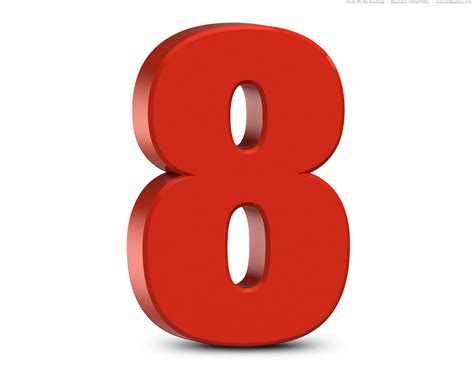 Red D Numbers Set Psdgraphics