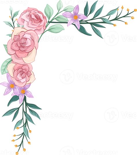 Pink Flower Arrangement With Watercolor Style 15739293 Png