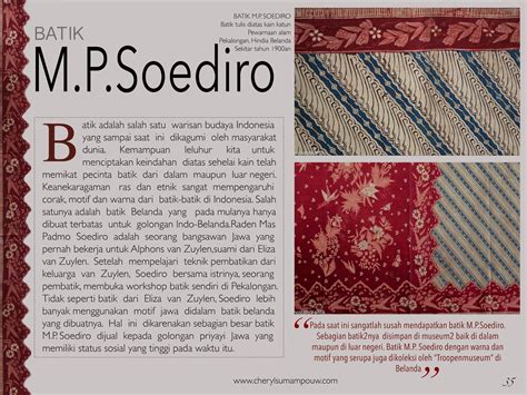 Batik Mp Soediro Kain Budaya Belanda