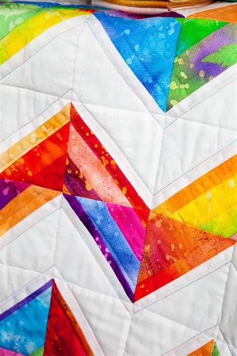 Rainbow Sherbet Quilt Kit Half Square Triangle Quilts Quilts