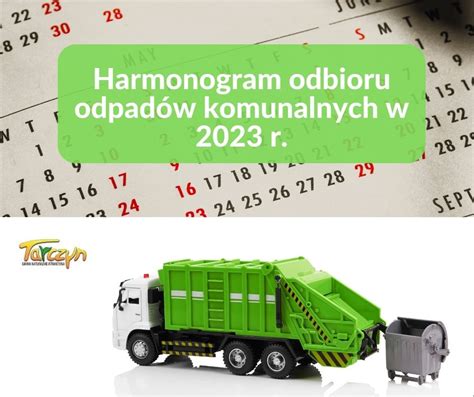 Harmonogram odbioru odpadów komunalnych w 2023 r Urząd Miejski w