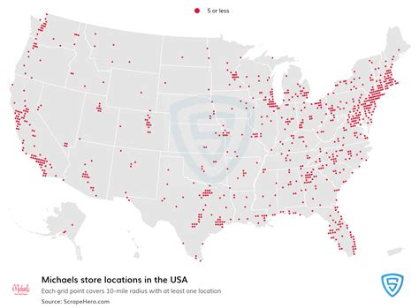 List of all Michaels store locations in the USA - ScrapeHero Data Store