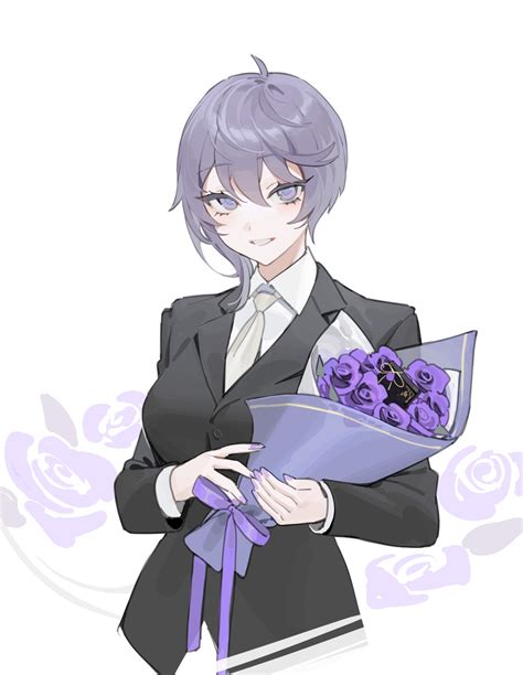 Safebooru 1girl Alternate Costume Azur Lane Bangs Bellona Azur Lane Black Suit Bouquet