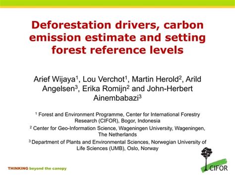 Deforestation Drivers Carbon Emission Estimate And Setting Forest