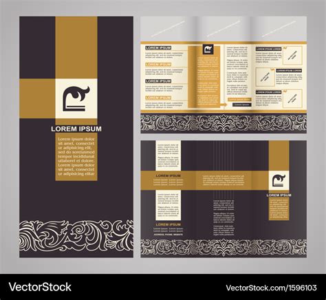 Vintage Brochure Template Design Royalty Free Vector Image