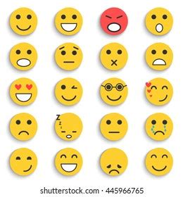 Emoticon Emojis Vector Set Emoji Characters Stock Vector Royalty Free