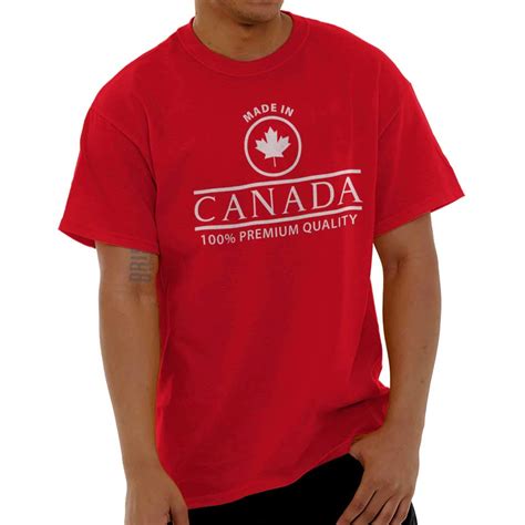 Made In Canada Maple Leaf Canadian Pride T Shirt Tee | Stellanovelty