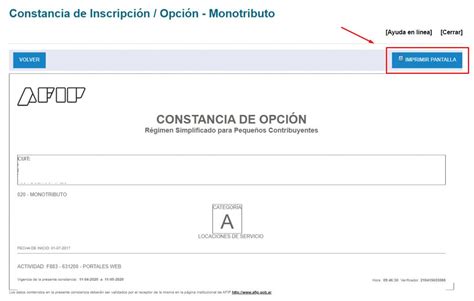 Constancia de Inscripción AFIP FacuTeAyuda