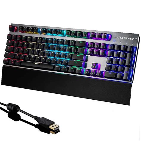 Motospeed Ck108 Usb Rgb Mechanical Gaming Keyboard Hand Rest Switch In