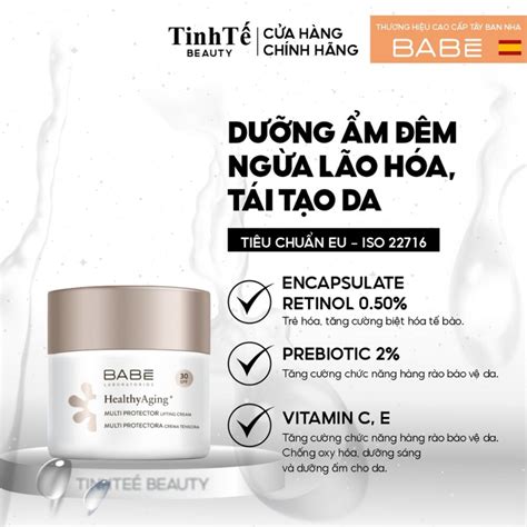 Kem dưỡng BABE Multi Repair Renovating Night Cream chống lão hoá tái tạo da ban đêm Tinh tế