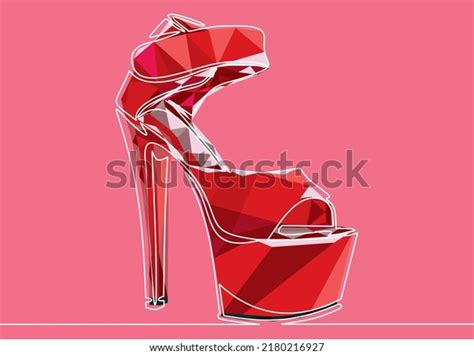 Continuous Line Drawing Womens High Heel Stock Vector Royalty Free 2180216927 Shutterstock