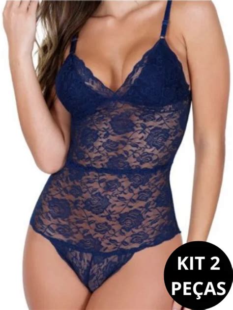 Conjunto Imi Lingerie Beautiful Cinta Liga E Meia Chocker Em Tule