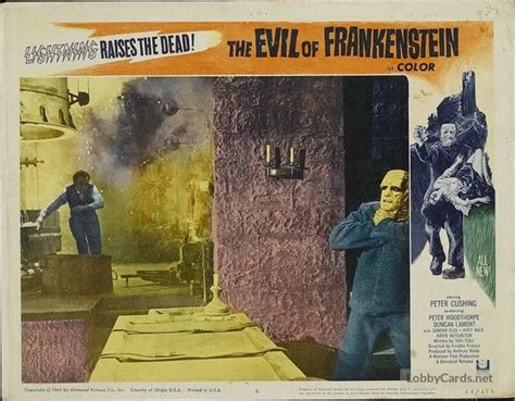 The Evil Of Frankenstein Lobby Card Classic Monster Movies Hammer