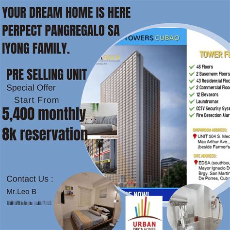 Sqm Studio Condo For Sale In Cubao Quezon City Pre Selling Unit