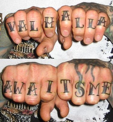 knuckle tattoos | Gallery Best Tattoo