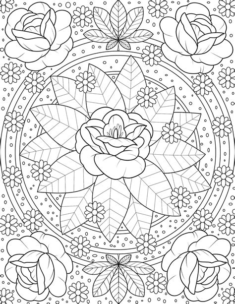 Floral Coloring Book - Etsy