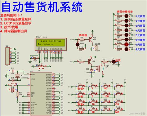 【proteus仿真】【51单片机】自动售货机系统设计基于51单片机自动售货机的程序调试是什么 Csdn博客