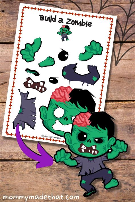 Printable Zombie Craft Build A Zombie Template