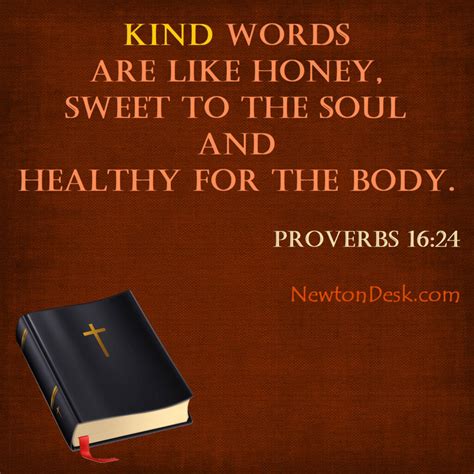 Kind Words Are Like Honey Bible Proverbs