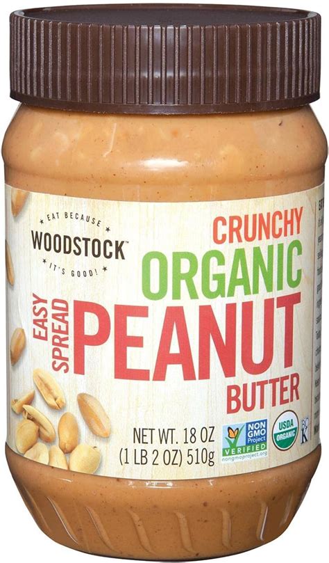 Amazon Woodstock Organic Easy Spread Peanut Butter Crunchy