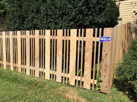 Alternating Wooden Picket Fence The American Fence Company