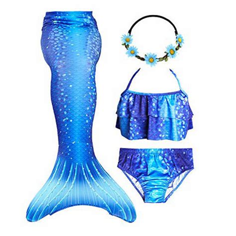 Getuscart Galldeals Mermaid Bikini Set Swimsuit For Swimming Cosplay Costume Bathing Suit For