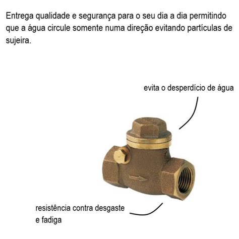 Válvula de Retenção Latão Horizontal 2 Docol