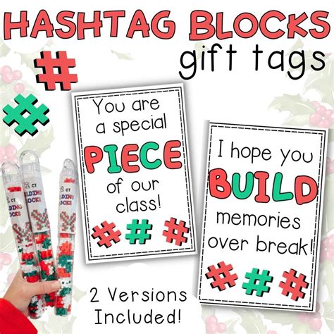 Printable Christmas Gift Tags - Target Hashtag Blocks - Plus Plus ...