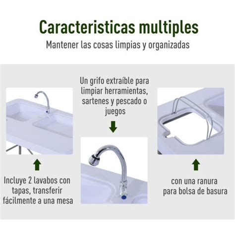 Mesa Plegable Multifuncional 2 en 1 Mesa Estación de Limpieza Mesa de