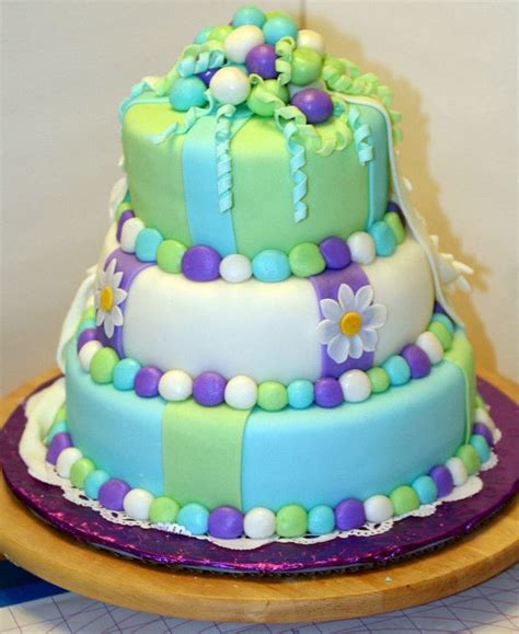 Birthday Cake For Brianna · A Tiered Cake · Food Decoration On Cut Out